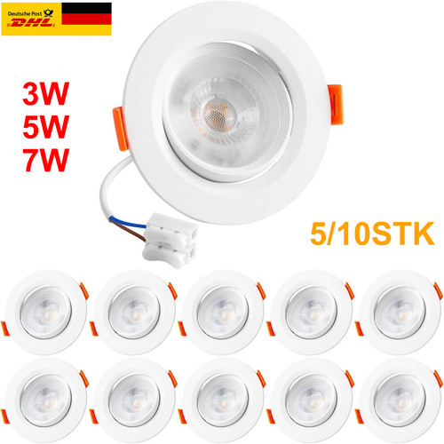 10x led einbaustrahler - 5-10x,